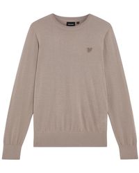 Lyle & Scott - Mid Knits Tonal Eagle Merino Crew Neck Jumper - Lyst