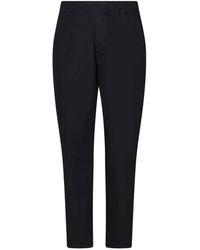 Low Brand - Pantaloni in cotone nero con elastico - Lyst
