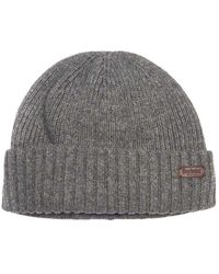 Barbour - Einfarbiger woll- und fleece-hut - Lyst