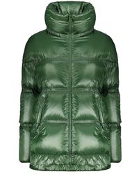 Herno - Daunenjacke mit asymmetrischem reißverschluss - Lyst
