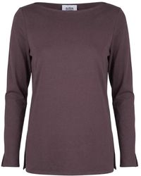 Alpha Studio - Tops ,Paars ,Katoen Barca Boot-Neck Top - Lyst