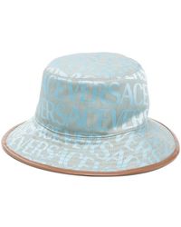 Versace - Logo print bucket hat - Lyst