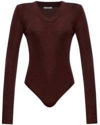 Entire studios - Tops ,Bruin ,Bodysuit Met Lange Mouwen - Lyst