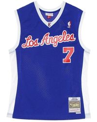 Mitchell & Ness - Fitness ,Blauw ,Polyester Hardwood Classics Swingman Jersey - Lyst
