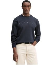 Hackett - Hoodies & Sweatvesten ,Blauw ,Katoen Branded Crew-Neck Sweat - Lyst