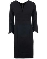 ARMANI EXCHANGE - Kleedjes ,Zwart ,Zwarte Elegante Jurk Voor Vrouwen - Lyst