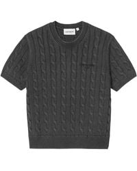 Carhartt - Carter Strick T-Shirt Mit Logo-Stickerei - Lyst