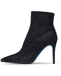 Loriblu - Geometric Pattern Velvet Ankle Boots - Lyst