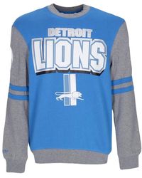 Mitchell & Ness - Detroit Lions Crewneck Sweatshirt Nfl Teamkleuren - Lyst