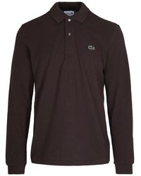 Lacoste - Bruine T-Shirts En Polos - Lyst