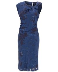 Kaos - Kleedjes ,Blauw ,Icona Midi Jurk - Lyst