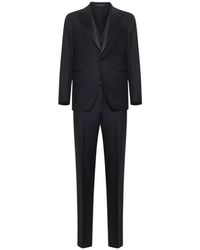 Tagliatore - Kostuums ,Blauw ,Katoen Single-Breasted Dinner Suit - Lyst