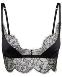 Dolce & Gabbana - Zwarte Kant Bralette Top - Lyst