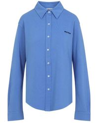 Miu Miu - Katoenen Piqué Shirt - Lyst
