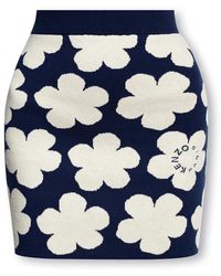 KENZO - Rokken ,Blauw ,Katoen Rok Met Patroon - Lyst