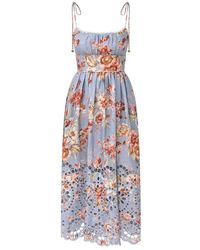 Zimmermann - Kleedjes ,Veelkleurig ,Katoen Awaken Picnic Dress - Lyst