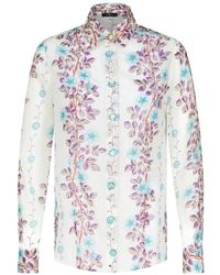 Etro - Camisa slim fit con estampado floral - Lyst