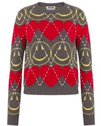 Moschino - Wool Blend Pullover Smiley - Lyst