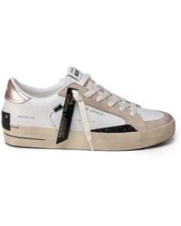 Crime London - Leder sneakers mit kontrastferse - Lyst