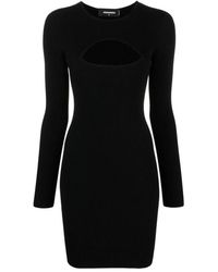 DSquared² - Ribgebr1Eide Midi-Jurk - Lyst