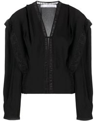 IRO - Schwarze baumwoll-casual-bluse,blouses - Lyst