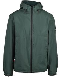 Tommy Hilfiger - Jassen ,Groen ,Polyester Windbreaker Jacket - Lyst