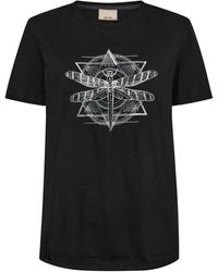 Mos Mosh - Schwarzes deco tee top mit cool print - Lyst