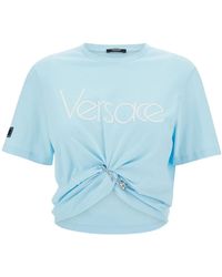 Versace - T-shirts polos in klarblau - Lyst