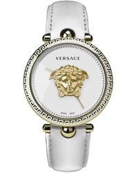 Versace - Palazzo empire weißes lederuhr - Lyst