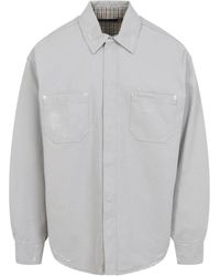 Balenciaga - Graues Hemd Aw25 Stilvoll Bequem - Lyst