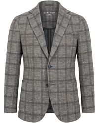 Circolo 1901 - Jassen ,Bruin ,Leer Blazer Special Print Tartan - Lyst
