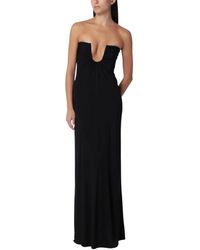 Christopher Esber - Kleedjes ,Zwart ,Arced Palm Strapless Jurk - Lyst
