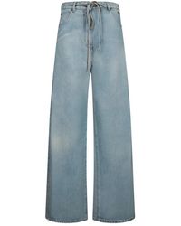 MSGM - Blauwe Katoenen Jeans Voor Vrouwen - Lyst
