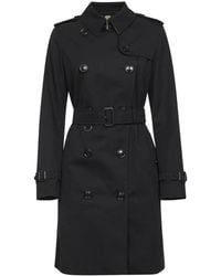 Burberry - Jassen ,Zwart ,Katoen Trenchcoat - Lyst