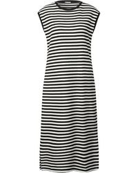 Street One - Gestreepte Midi Jurk - Lyst