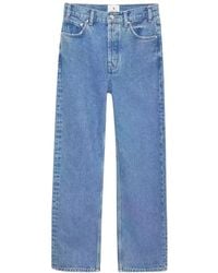 Anine Bing - High-Waisted Rechte Jeans - Lyst