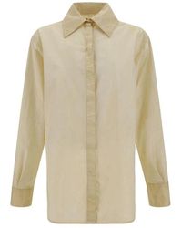 Quira - Klassieke Kraag Oversized Katoenen Overhemd - Lyst