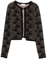 Elisabetta Franchi - Truien & Vesten ,Zwart ,Leer Maglia Tricot - Lyst