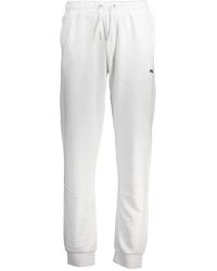 Fila - Broeken ,Wit ,Katoen Sportieve Elastische Taillebroek Met Borduurwerk - Lyst