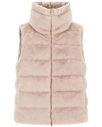 Herno - Jassen ,Nylon Lady Alternative Fur And Nylon Ultralight Vest - Lyst