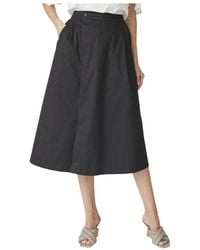 co'couture - Rokken ,Zwart ,Katoen Cotton Cc Crisp Midi Rok - Lyst
