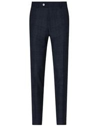Oscar Jacobson - Slim fit blau karierte hose - Lyst