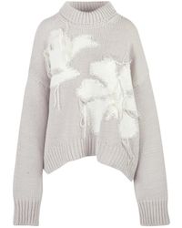 Dondup - Wollen Coltrui Met Franje Details - Lyst