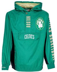 Mitchell & Ness - Fitness ,Groen ,Polyester Boston Celtics Windbreaker Vintage Logo - Lyst