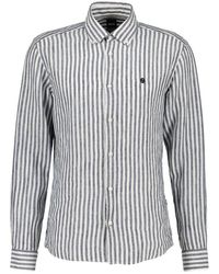 BOSS - Overhemden ,Blauw ,Linnen Liam Linnen Shirt - Lyst