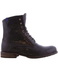 van Bommel - 80011 Ferri 01.29 Herren Schnürstiefel Schnürboots Lammfell Black - Lyst