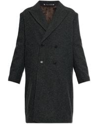 Paul Smith - Jassen ,Grijs ,Wol Double-Breasted Jas Met Enkele Split - Lyst