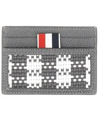 Thom Browne - Woven Leather Card Case - Lyst