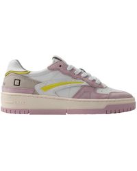 Date - Lage Leren Sneakers - Lyst