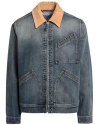 McQueen - Jassen ,Blauw ,Denim Denim Jas Voor Stijlvolle Uitstraling - Lyst